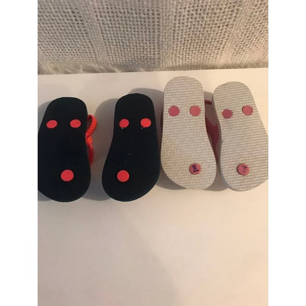 Toddlers minnie mouse and polka‎ dot slip on sandals